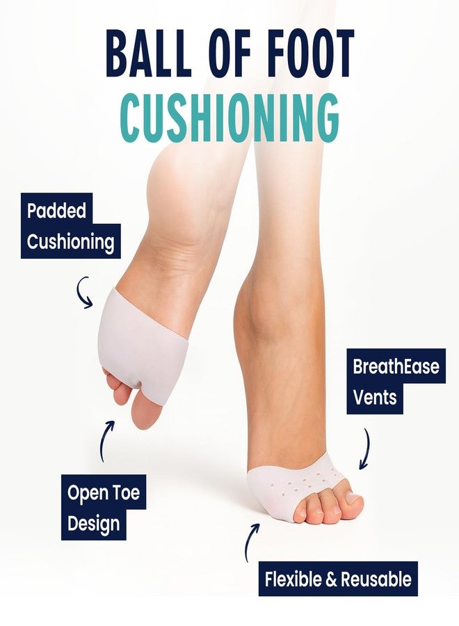 Dr. Frederick's Original Open Toe Sleeves | Half Toe Sleeve Metatarsal Pads | 4 Pieces | Ball of Foot Cushions | Great for Calluses and Blisters | for Men and Women | Perfect for High Heel Shoes - Image 3